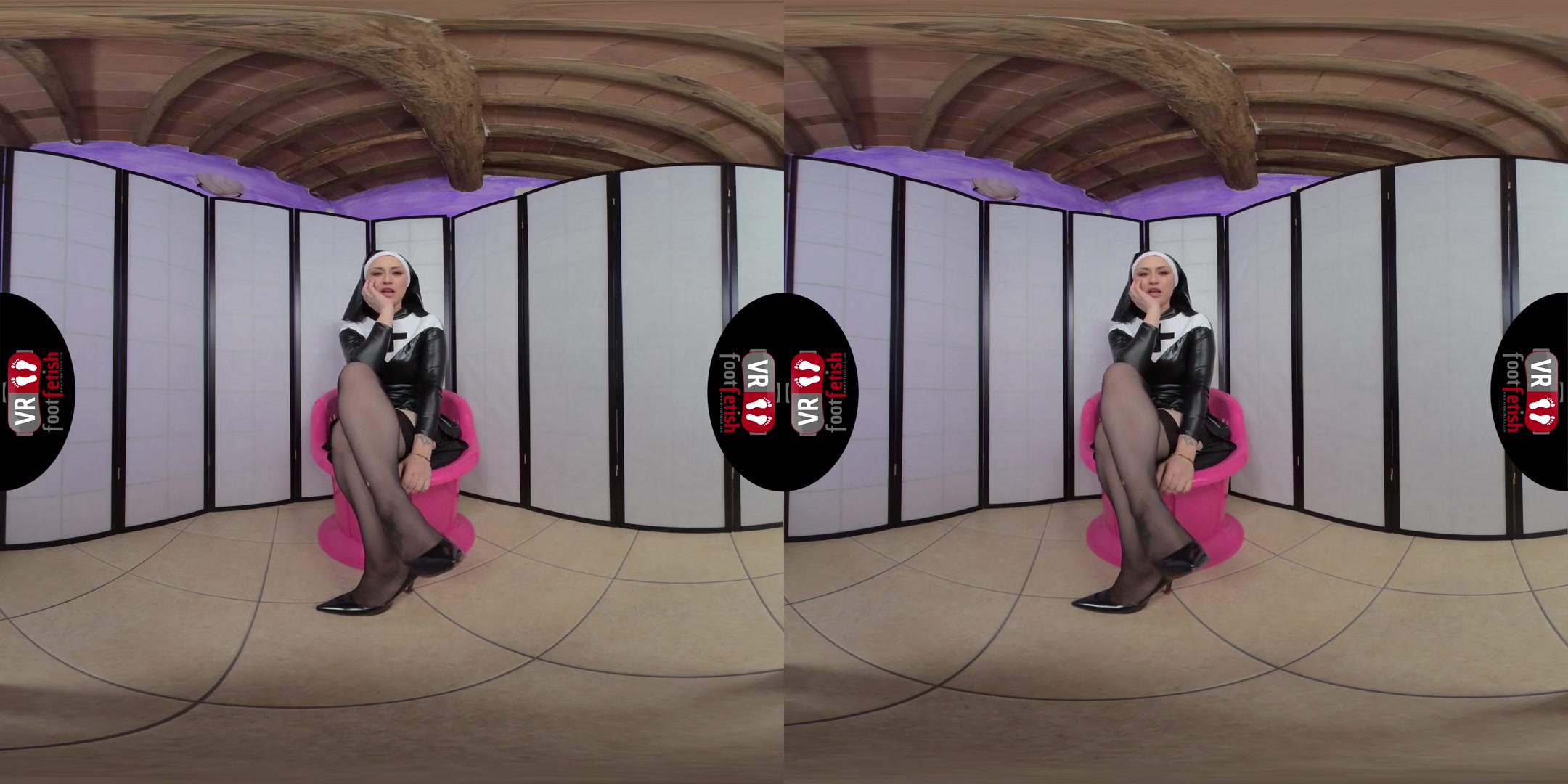 Sinfully Sexy Ammalia Using You In A Nun Costume - Nun Foot Fetish VR