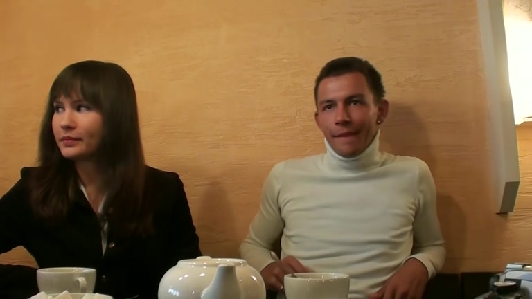Naked for money and fucked in sushi bar