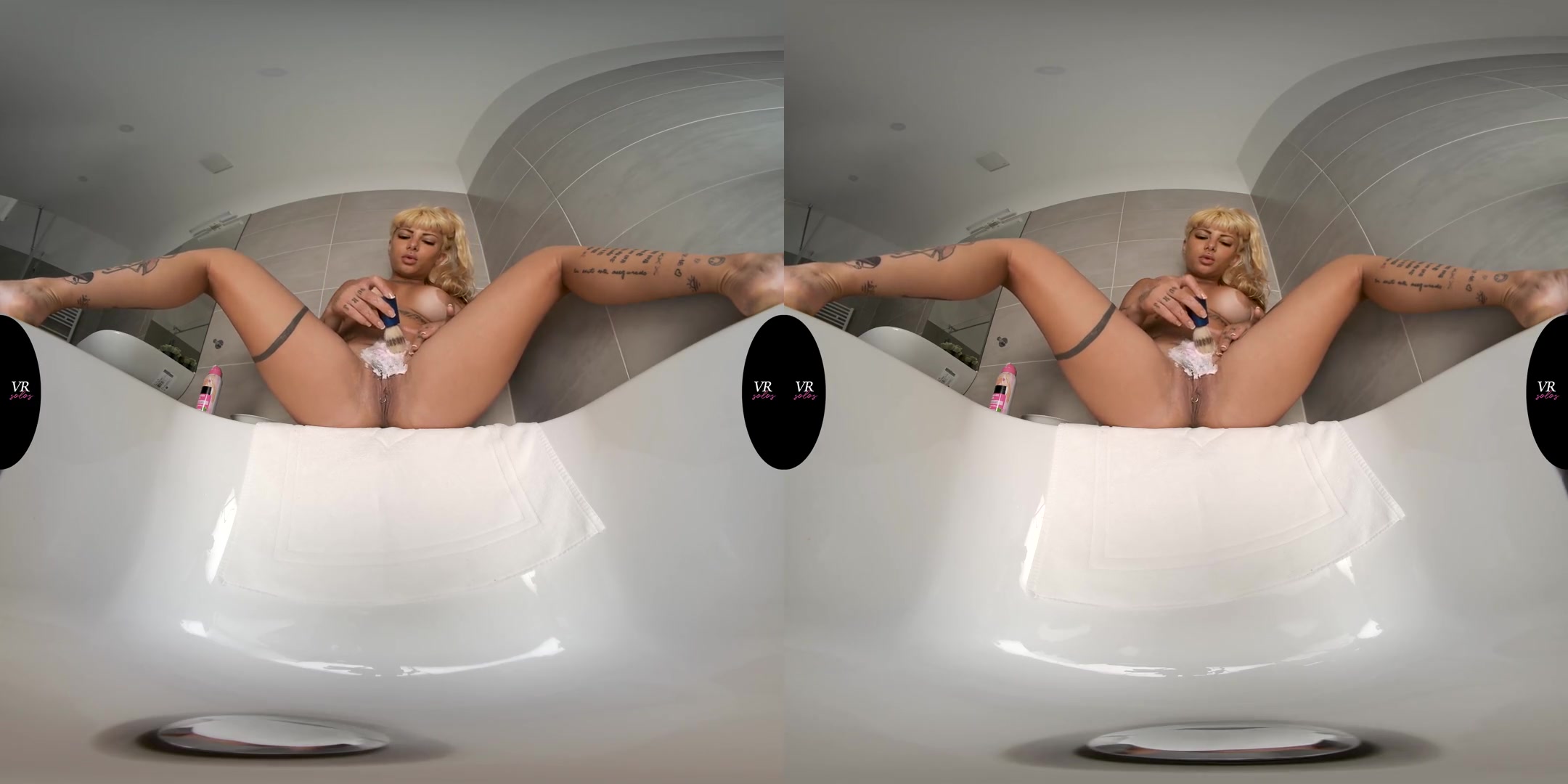 Katerina Kalista - Shaving; Busty Blonde Amateur Pussy Shaving Fetish