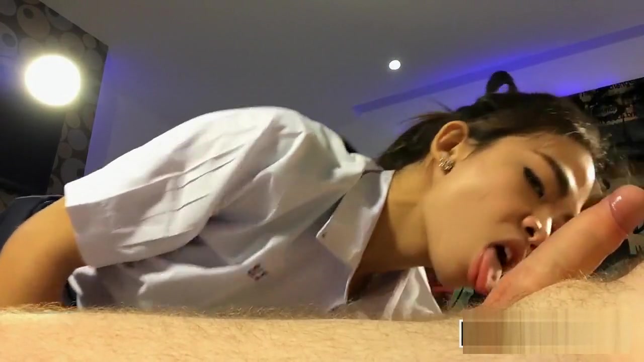 Cute teen 18+ ladyboy blowjob and anal doggystyle drilled