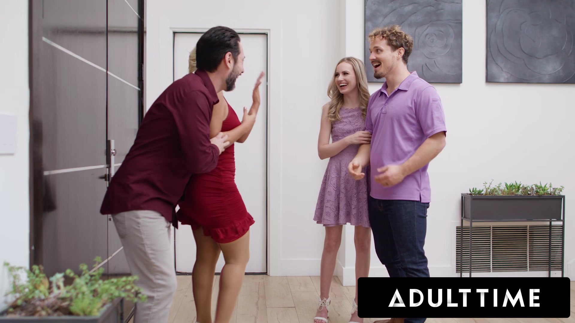 ADULT TIME - Scarlett Sage Swaps Husband's With Spanish Babe Carlita Ray For WILD SWINGER FOURSOME!