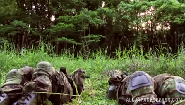 Hot military milf is out on maneuvers in cosplay