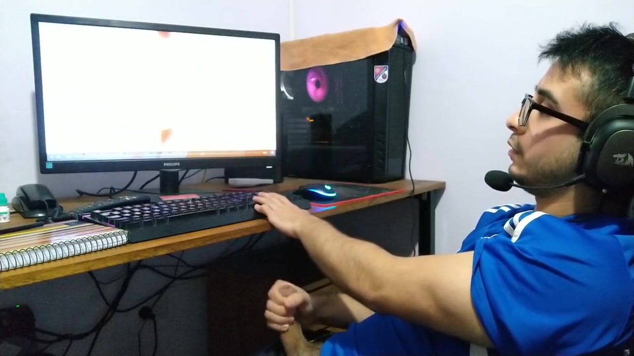 Muscular Man Touches Himself
