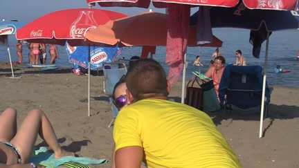 two fellas pick-up angels on the beach and fuck 'em