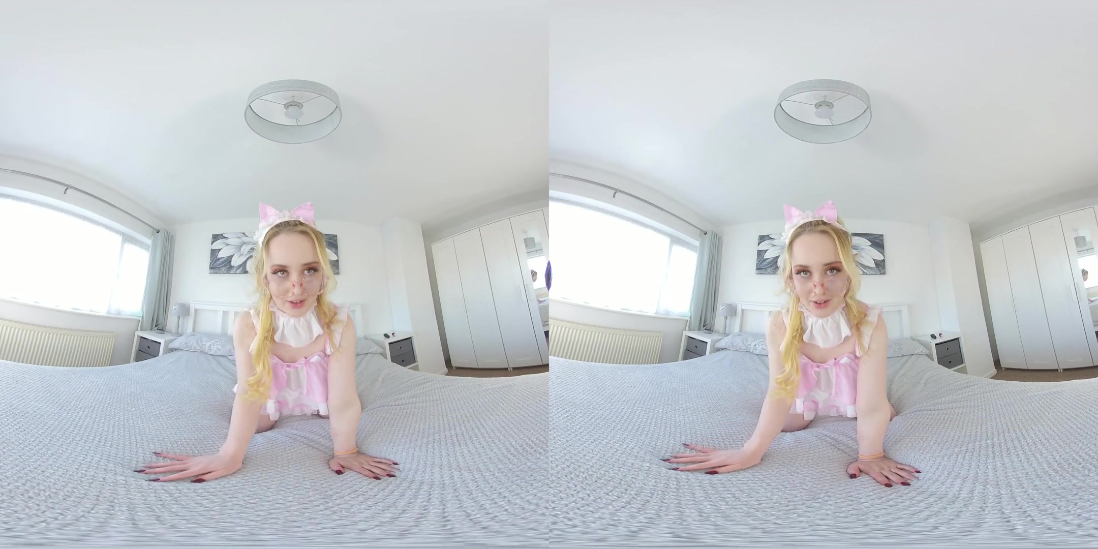 Cosplay Dolly - Cute Blonde teen 18+ Solo on the Bed