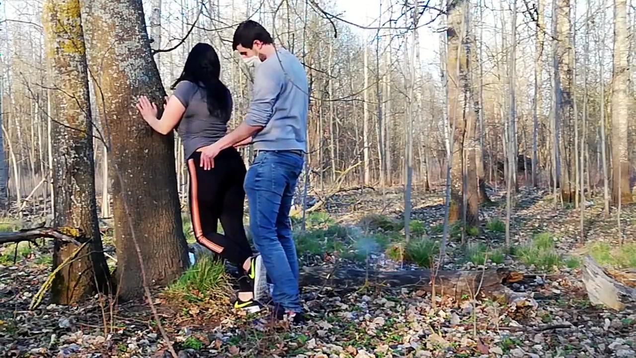Step brother fucked stepsister in a barbecue forest in coronavirus epidemic 2020