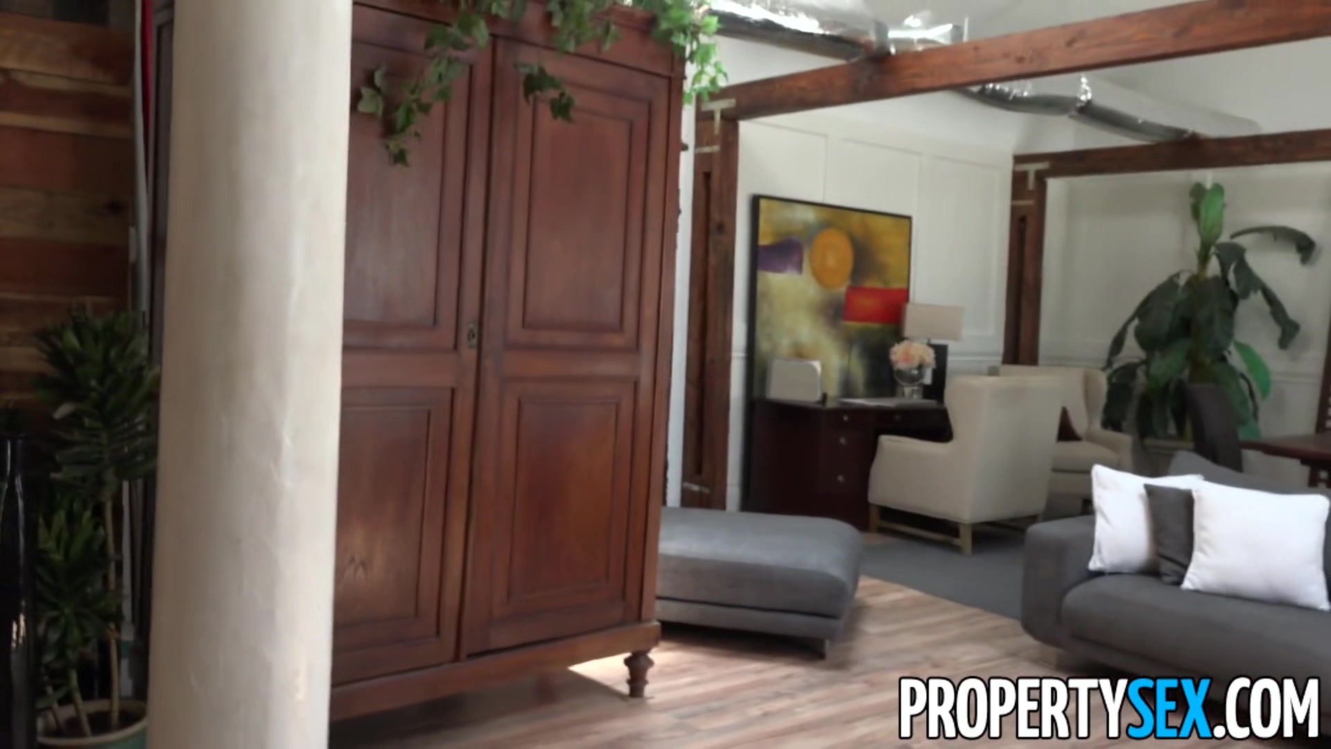 Busty Real Estate Agent With Huge Natural Tits Bangs Homeowner