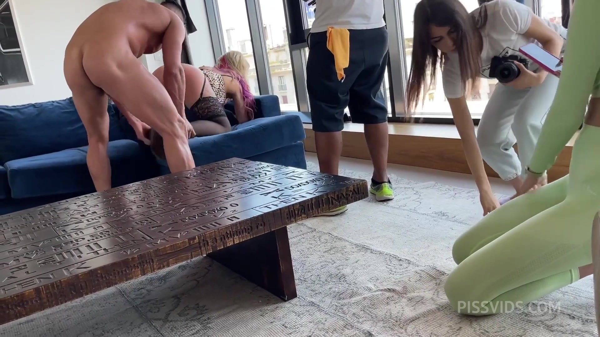 Crazy Public Threesome and Backstage Blowjob - PissVids