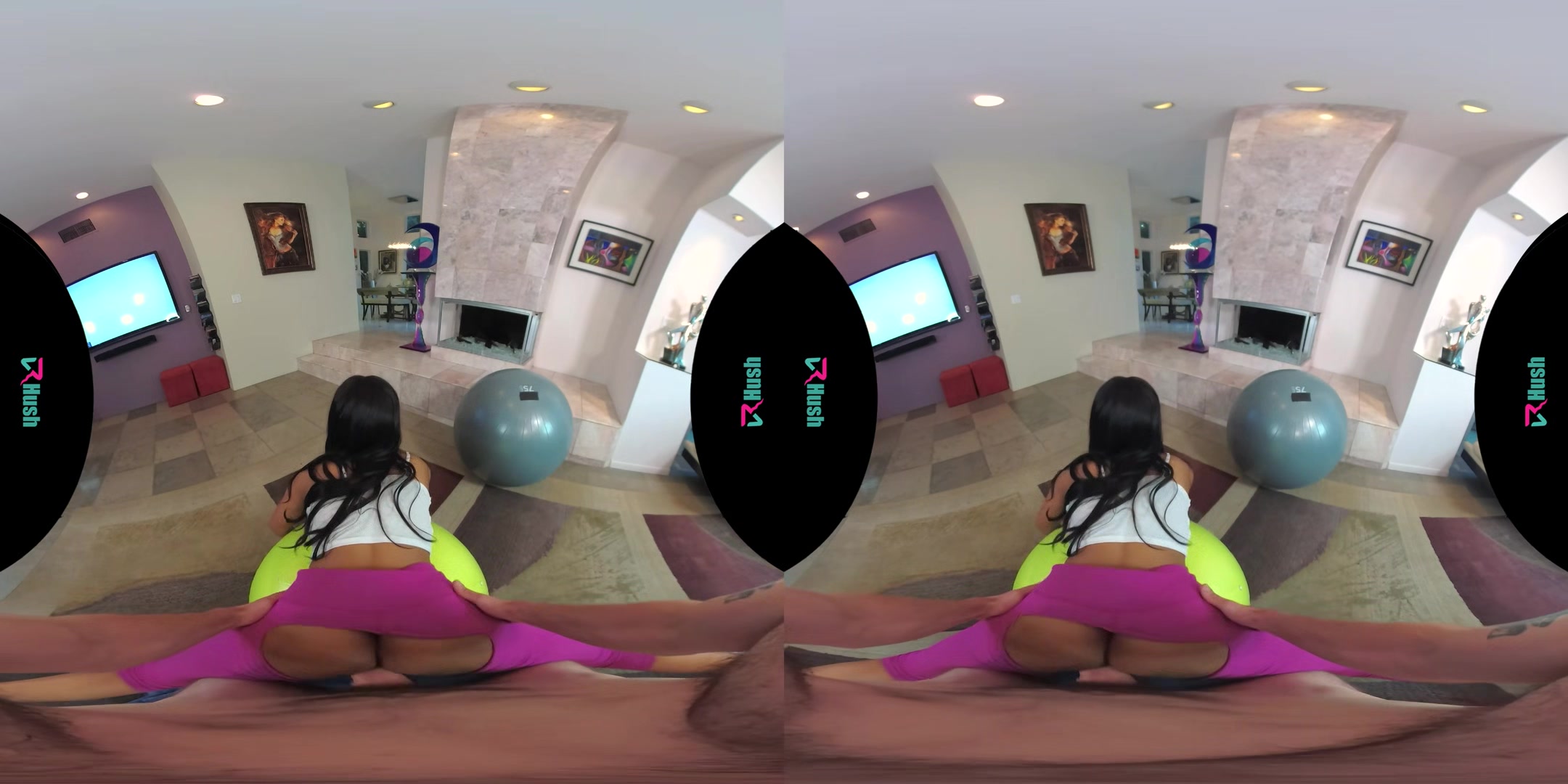VRHUSH Jenna Foxx gets bent over and fucked in yoga pants