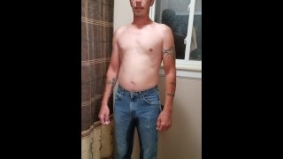 Hot guy pissing his jeans!