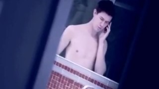 Dustin and Cameron in scary twink movie