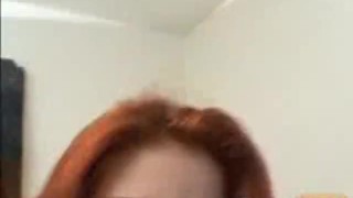 Red head prostitute blowing and swallowing
