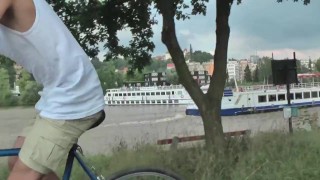 Sexy Gypsy Guy Gets Public Handjob in Prague