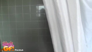 Black GF - Guys filming there sexy black GF