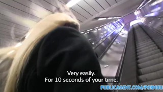 PublicAgent Sexy looking blonde takes cash for sex offer from stranger