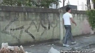 Fiesty Muscled Hunks Poolside