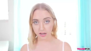 Cute blonde teen cock treatment