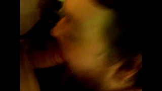 Horny chub sucks big uncut chaser cock