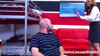 Blonde Tutor Julia Ann Fucks Nerdy Boy!