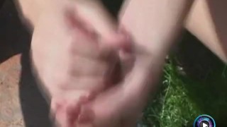 Electra Angel uses her hands and perky tits to make her lover cum