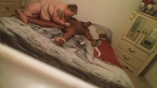 Quickie starts with playing ends with creampie