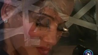 Fucking the brunette Angel Dark in a leather suit is sure satisfying