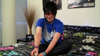 Horny emo going hard on his dick