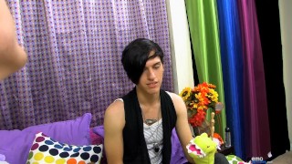 Emo twink bends over for hard ass fucking