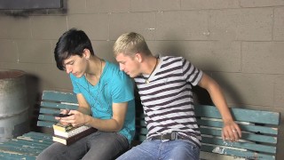 Kayden wrecks Jae's tight ass in classroom 