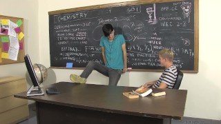 Kayden wrecks Jae's tight ass in classroom 