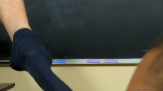 Black bottom gets fucked hard by his teacher and enjoys it