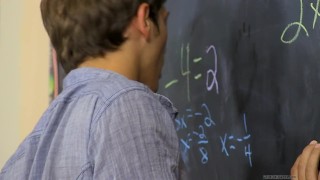 Teacher tastes his student cum after fucking his pretty ass hole