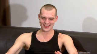Ali Richardson jerking off on the curtains