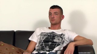 Fraser Jacs gives a blowjob to Toby Banks 