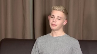 Alex Silvers gets sticky cum on himself