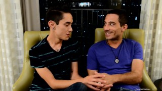 Jason and Harry jerk their cocks off after some anal fucking 