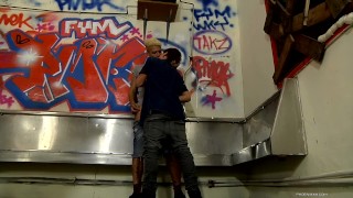Guys meet at a urinal and fuck 