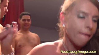 busty german milf gets wild gangbanged