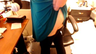 Sissy is ready to cuddle in her long socks! Gives herself a facial.