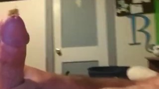 Teen man shooting his load