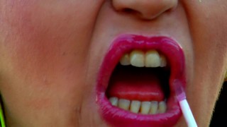 Two sexy brunette lesbians pleasure each other on the roof