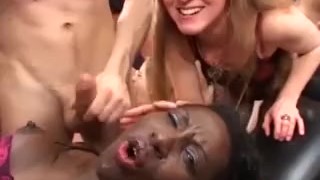 massive cum on round black ass