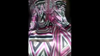 Pussy Popping through her dress