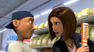Bee movie trailer but every time they say bee a Japanese girl moans