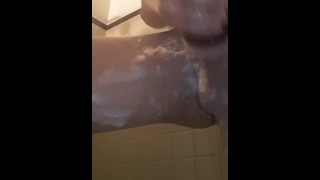 Hot Guy Soapy Ass and Cock Showering and Fleshlight fucking