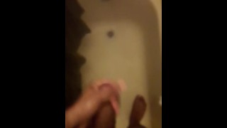 Beating my dick in the shower