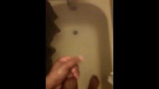 Beating my dick in the shower