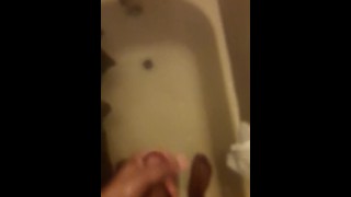 Beating my dick in the shower