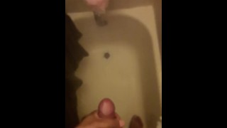 Beating my dick in the shower