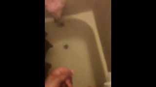 Beating my dick in the shower